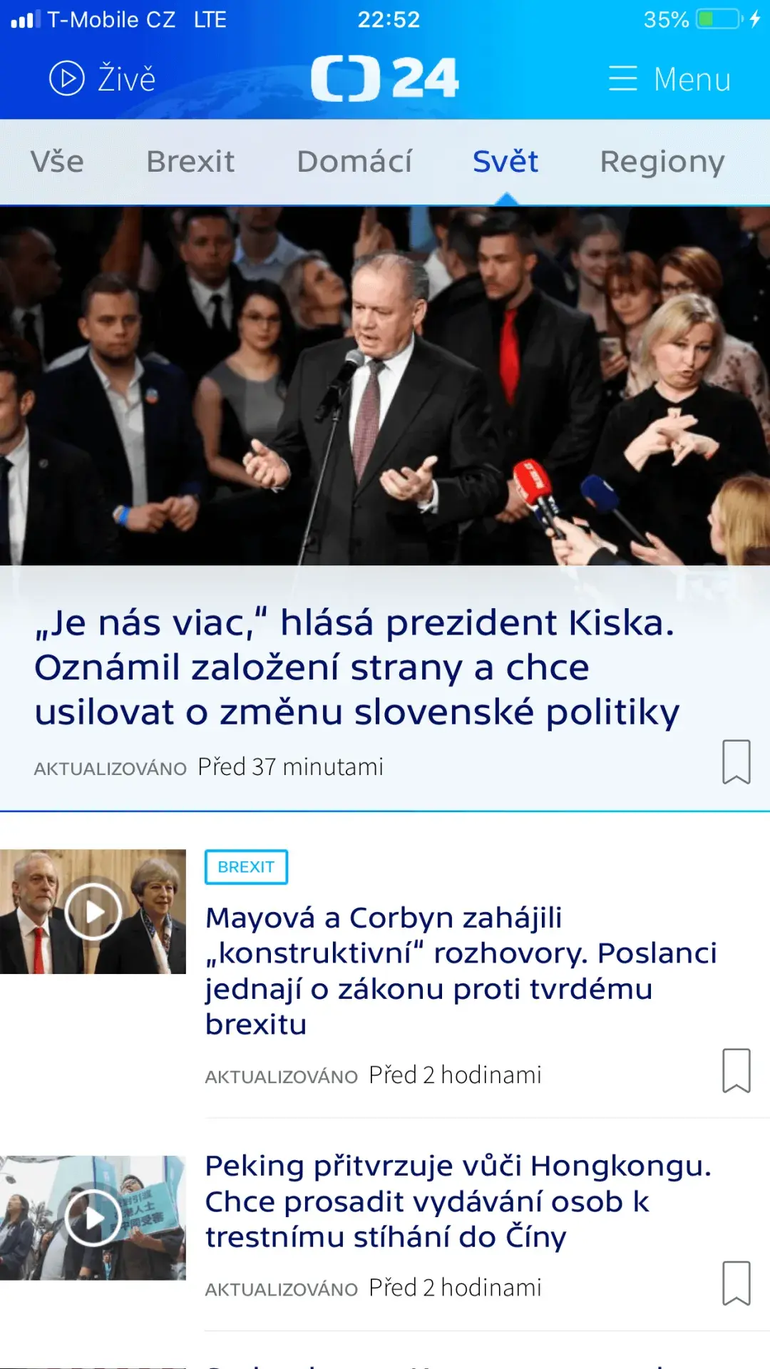 iOS aplikace ČT24